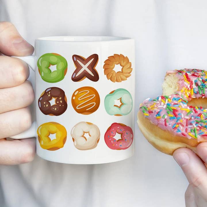 Colorful Doughnuts Coffee Cup for wholesale by Foxy Mug