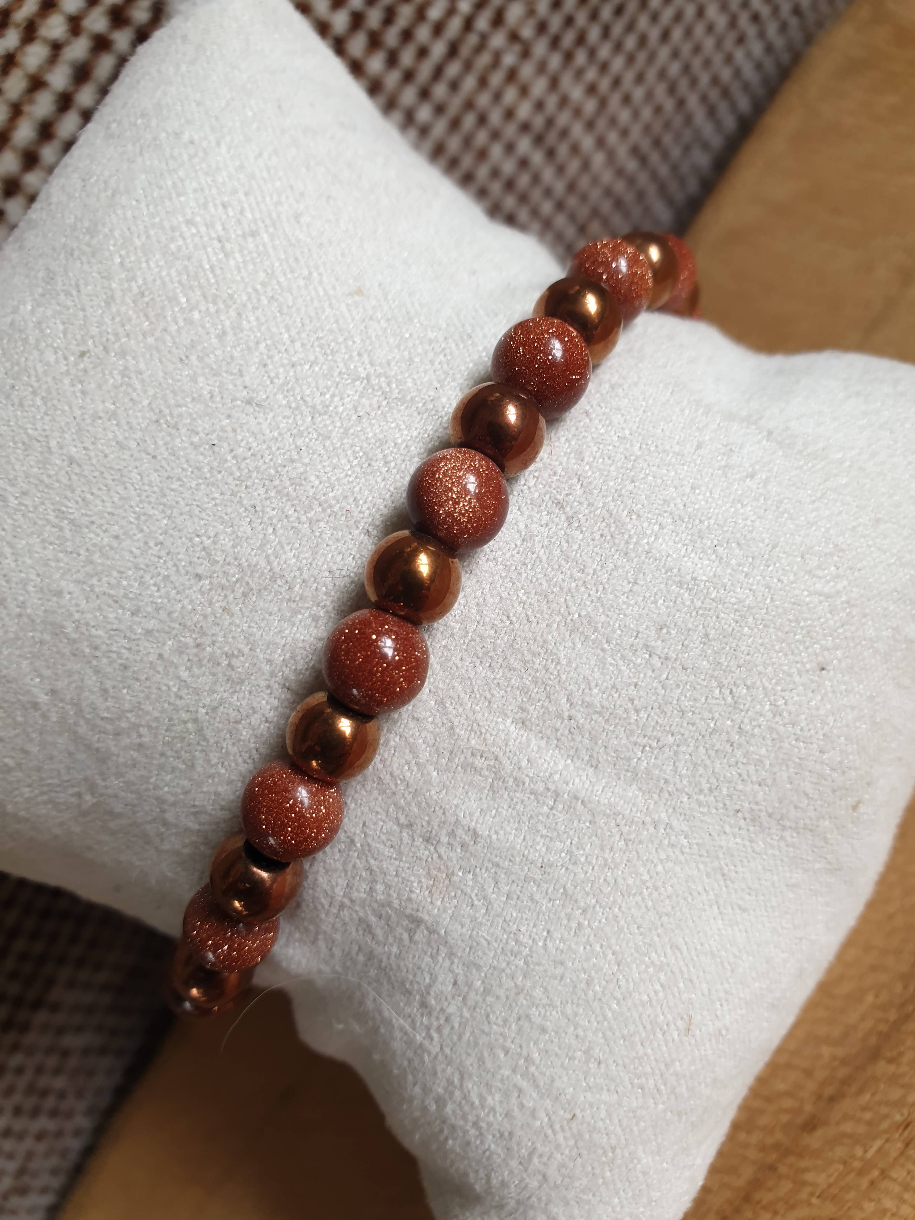 Lapiseum - Wholesale Beaded Bracelet - goldstone bloodstone bracelet1