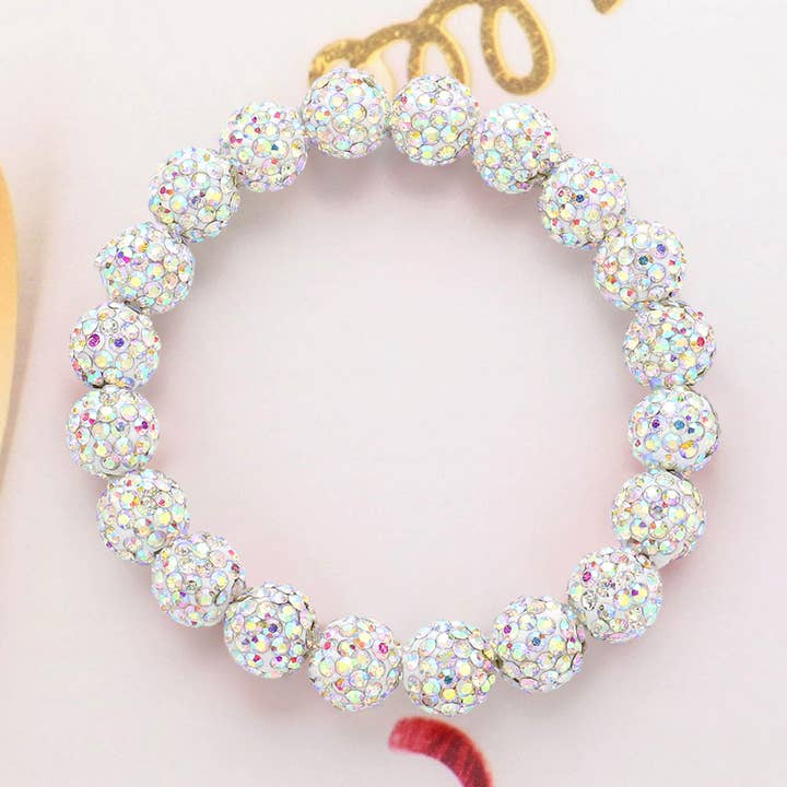 Sensibling Corp. – wholesale Beaded bracelet – Shamballa Ball Beaded Stretch Bracelet14