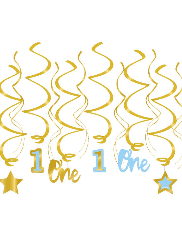 Swirl decorations - First birthday boy for wholesale by PD Party