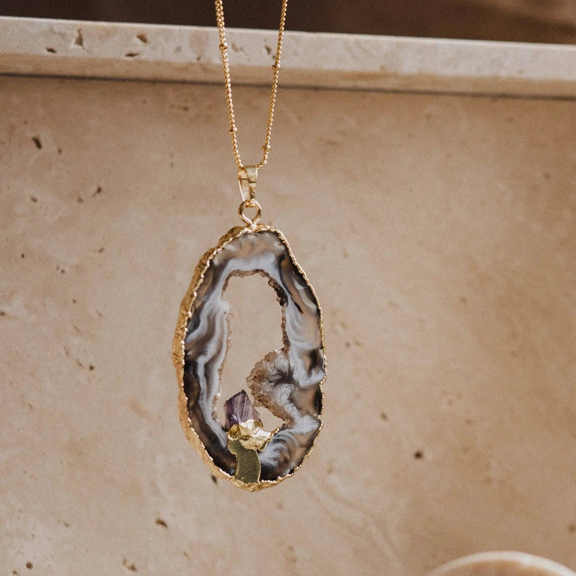 PHOEBE´S - Vente Colliers à pendentif - Collier d'Agate, Pendentif Rustique8