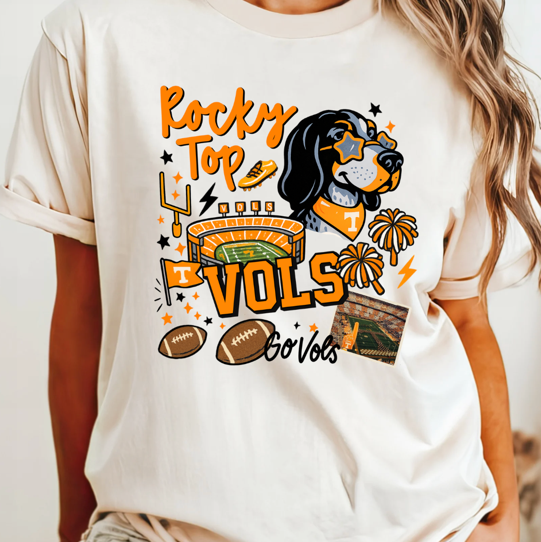 Kiki's Boutique - Wholesale Graphic Sweatshirt - Women's - University of Tennessee Vintage Collage Tee or Sweatshirt1