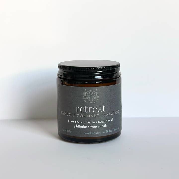 Sprig & Flame - Wholesale Jar/Filled Candle - RETREAT | Pure Coconut Beeswax Hand-Poured Wood Wick Candle5