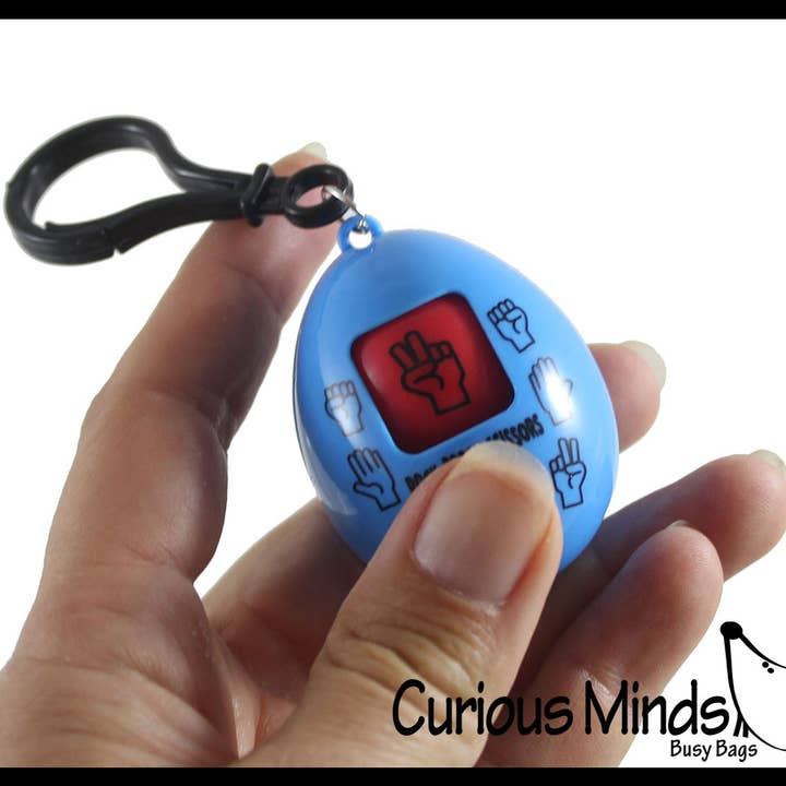 Curious Minds Toys - Wholesale Fidget Toy - Kids - 1 Rock, Paper, Scissors, Fidget Toy with Keyring Clip