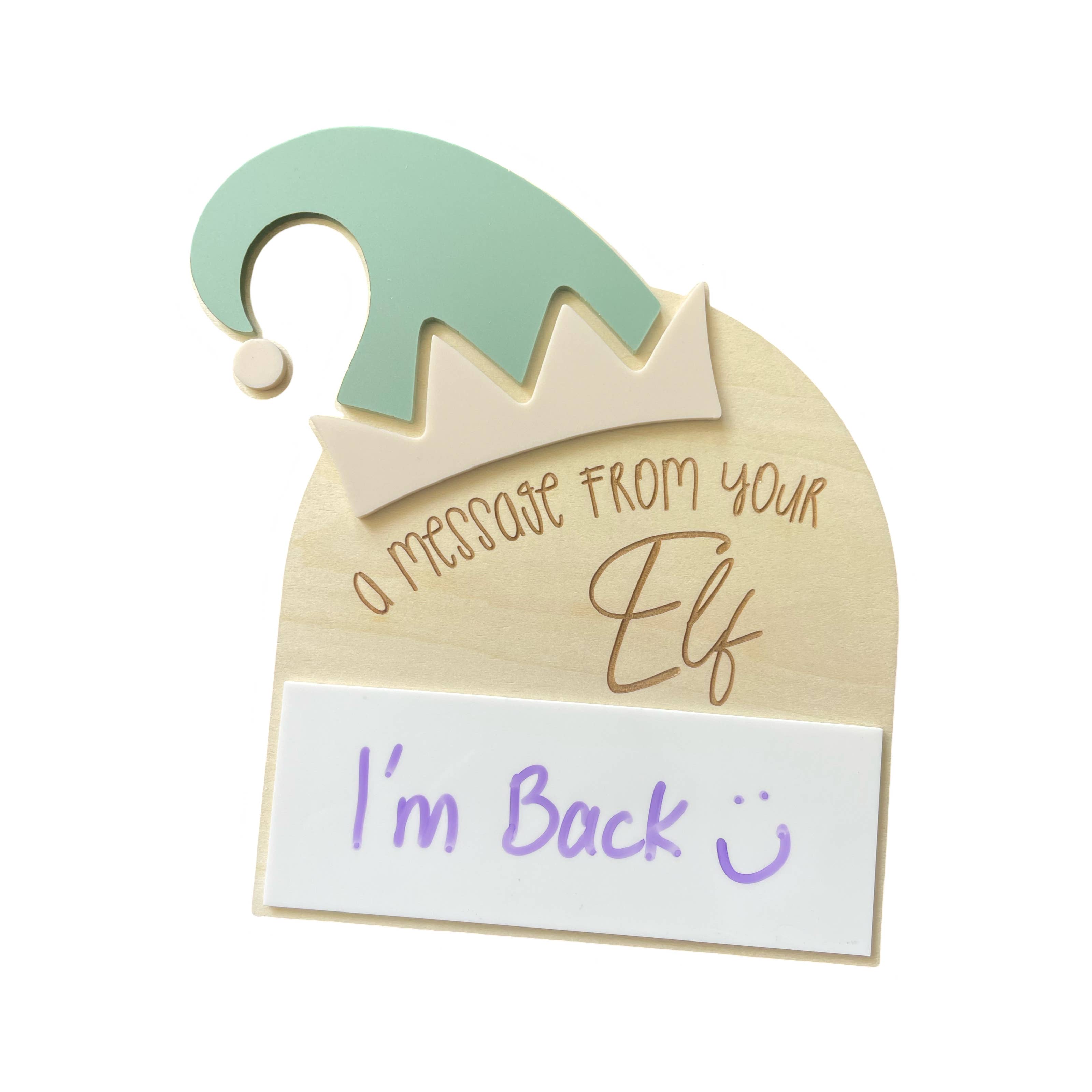 Timber Tinkers - Wholesale Christmas decoration - Elf Hat Message Board