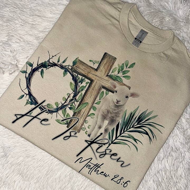 he is risen easter jesus Tshirt for wholesale by StricklandDesignCo