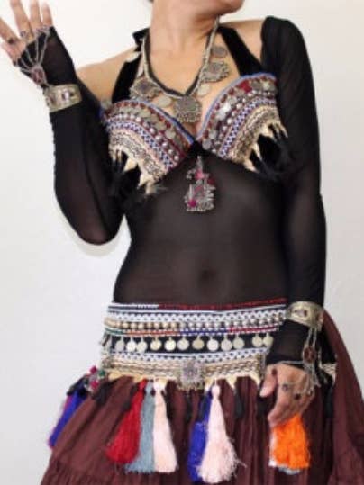 Gypsy Fusion bra belt set for wholesale by Senoritas Tribal Designs