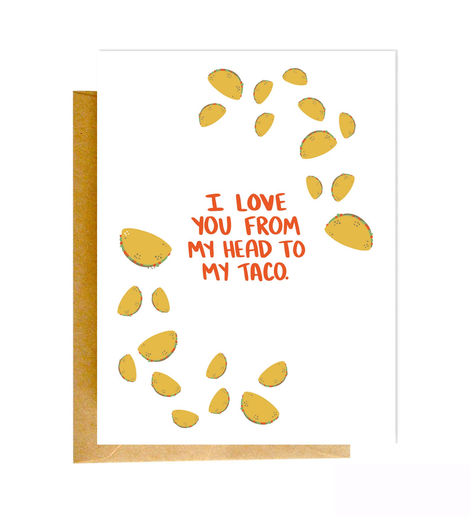 Knotty Cards - Wholesale Love Card - I Love You from my Head to my Taco0
