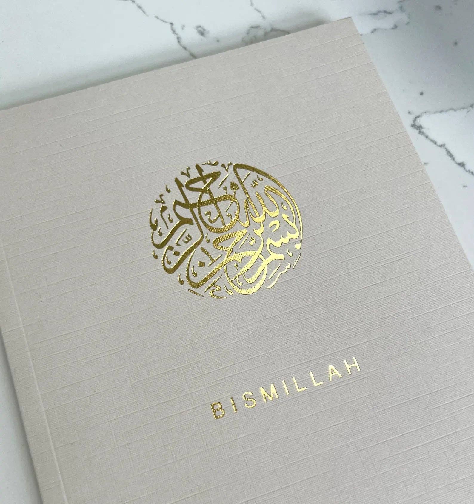 Islamic Moments – wholesale Notebook – Bismillah Notebook - Luxe Beige - LX 081