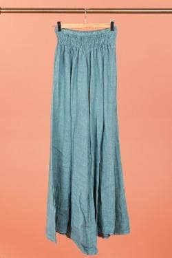 la maison des fibres naturelles - Wholesale Pants - Women's - Flared linen trousers 66031 100%LINEN14