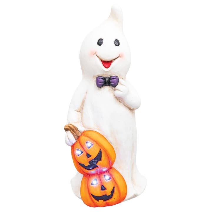 Pile de fantômes et de citrouilles d'Halloween avec lumières pour la vente par Hanna's Handiworks