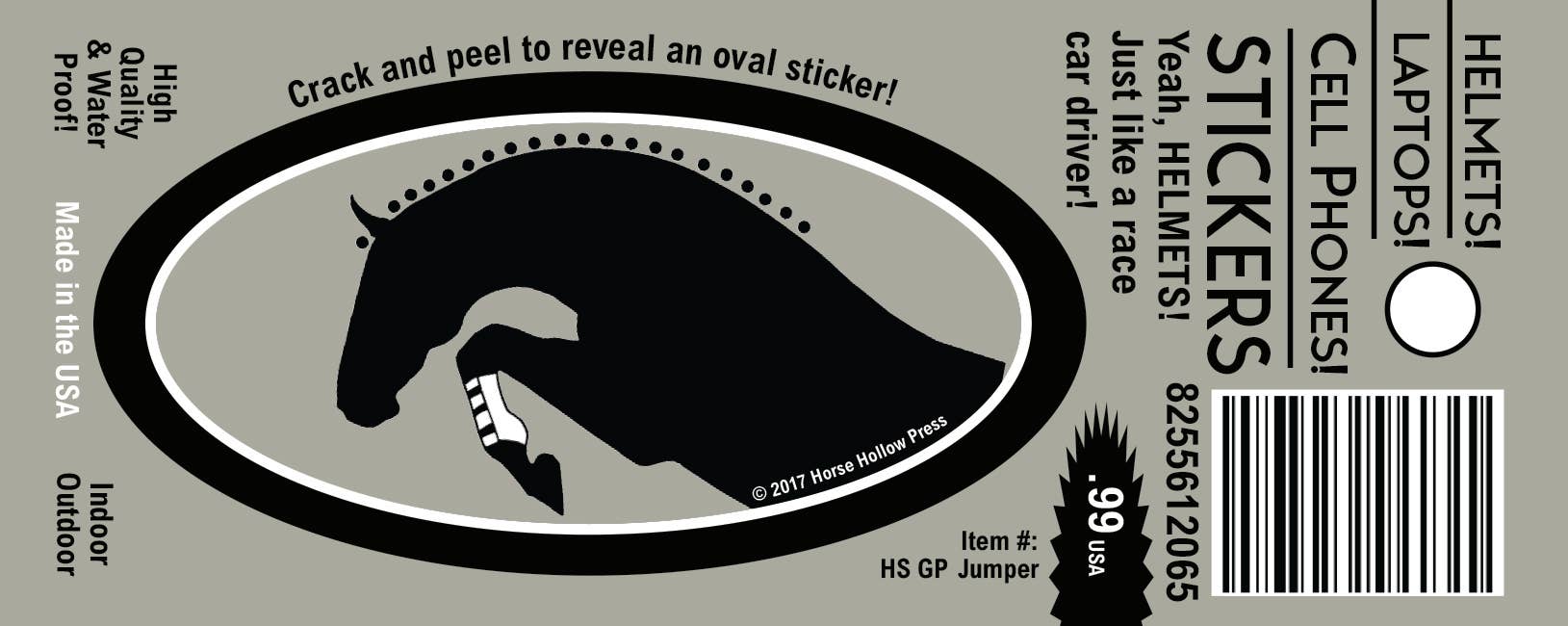 Horse Hollow Press - Wholesale Sticker - Horse Laptop, Cell Phone & Helmet Sticker / Grand Prix Jump2