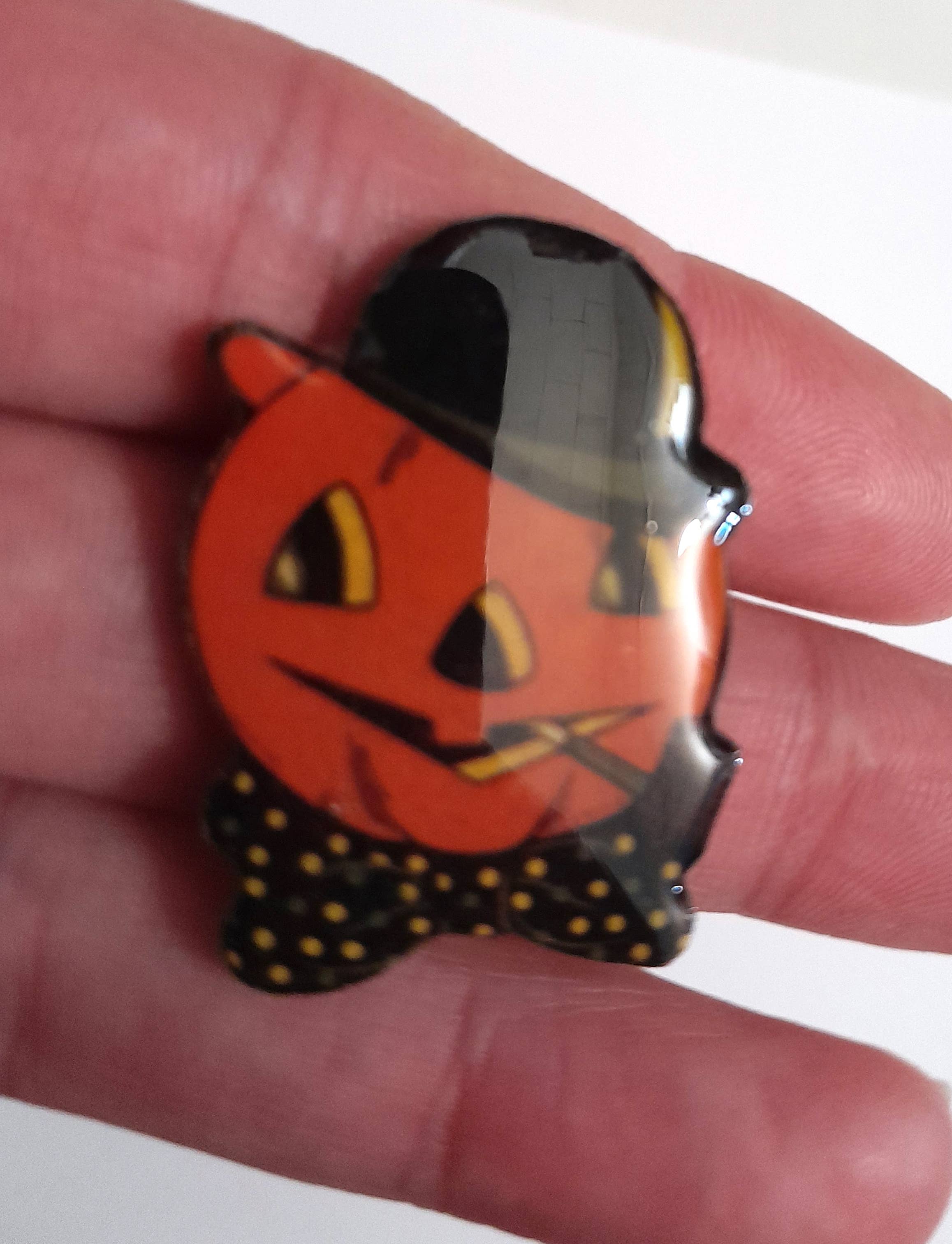 SUPERAWWWSOME - Wholesale Magnet - Vintage Halloween Magnet Retro Black Cat Witch Favor Pumpkin5