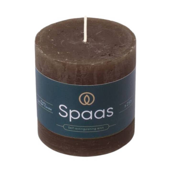 Vela Rústica Sem Cheiro 80/110 Castanho Escuro por atacado de Ivyline International