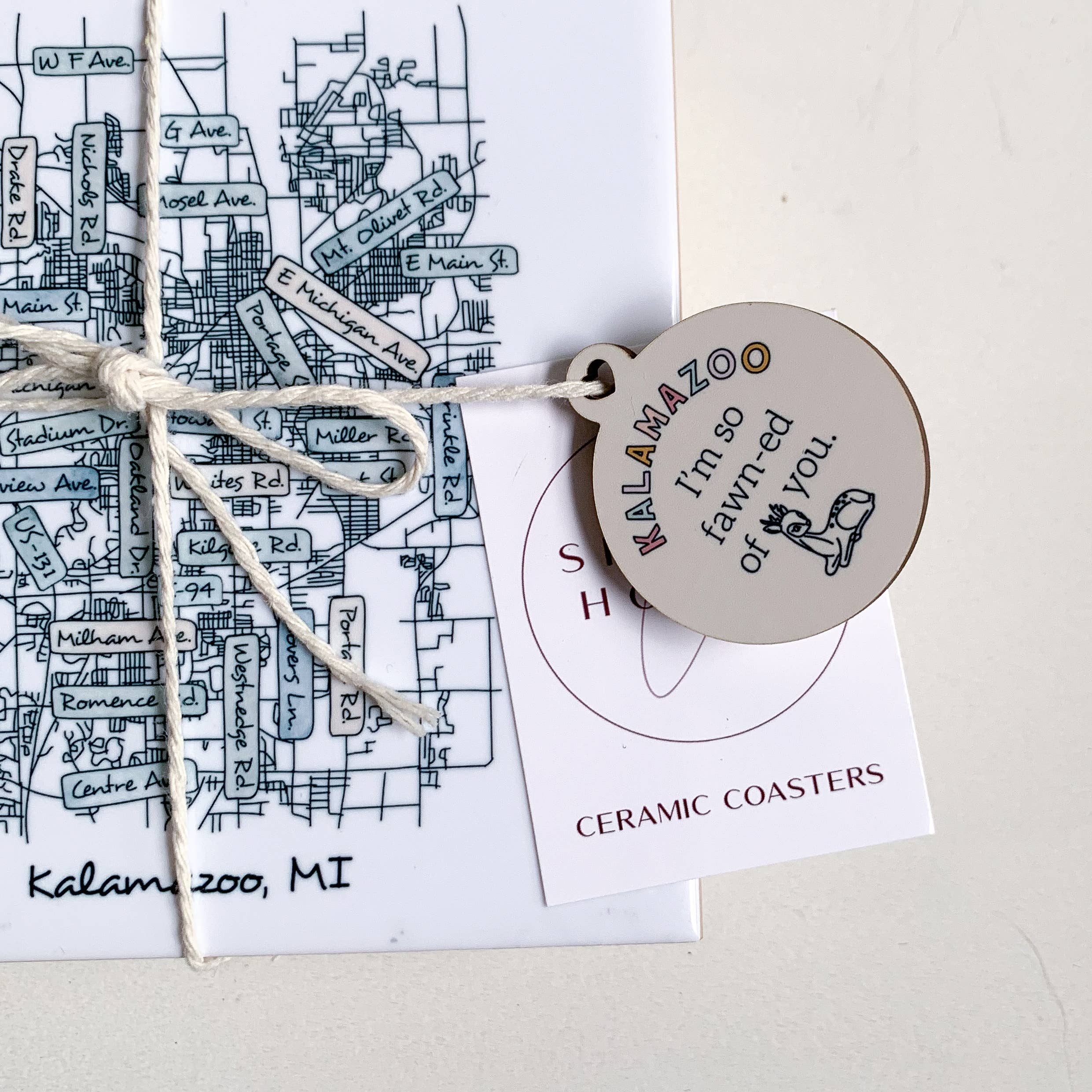 Sparks House Co. - Wholesale Coasters - Street Names Map Coasters - Your City - Custom Order16