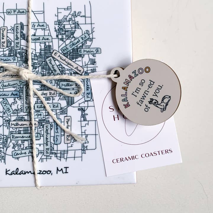 Sparks House Co. - Wholesale Coasters - Street Names Map Coasters - Your City - Custom Order16