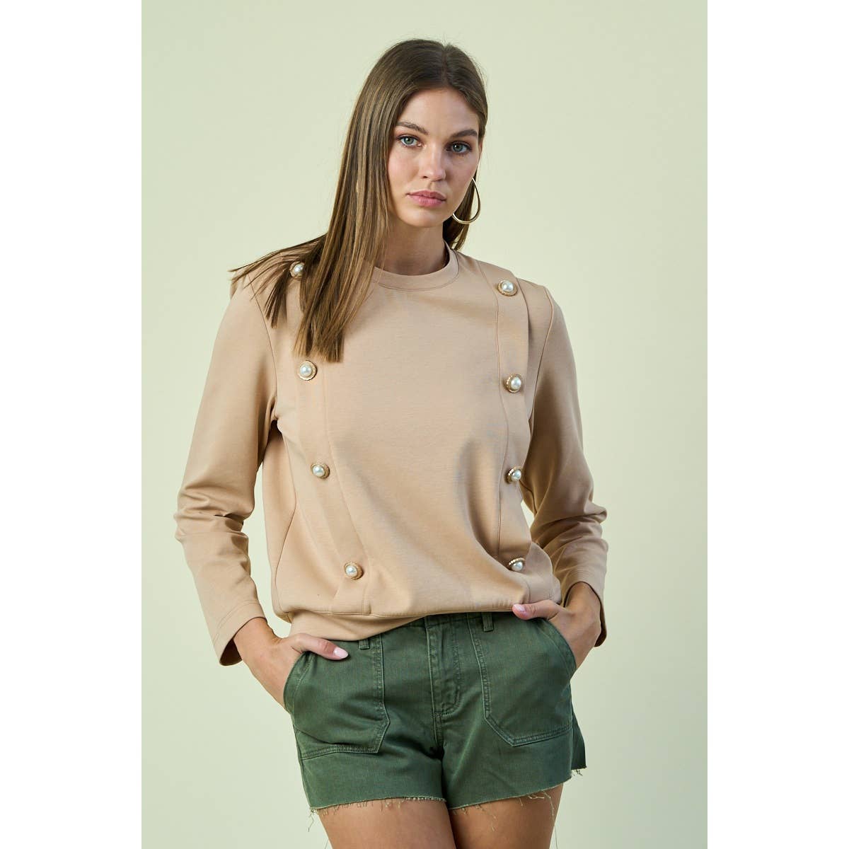 The GREii – wholesale Knit top – Women's – Santa Novelty Elegant Knit Top with Button Details8