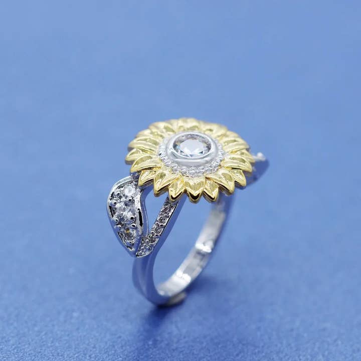 Chrysanthemum Stone Flower Engagement Ring for Women for wholesale by MOMSCHAIN LLC