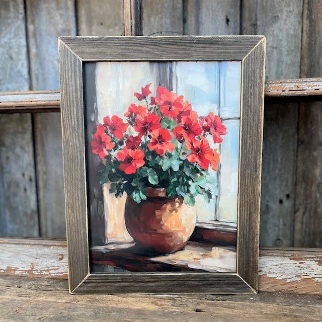 HMK390L Gerânios Vermelhos por atacado de JanMichaels Art & Home