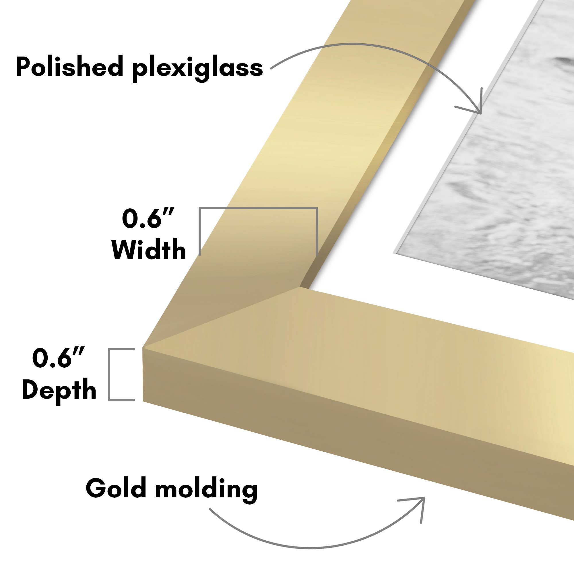 Americanflat - Wholesale Picture Frame - Americanflat 5 Pack Picture Frames With Mat Plexiglass Cover46