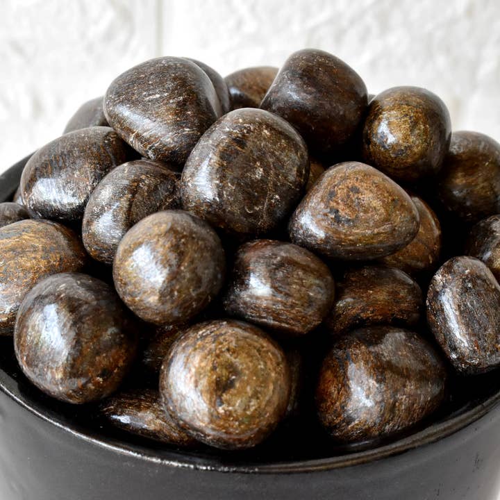 Soothing Crystals - Venta al por mayor Piedras/cristales espirituales - Piedras Pulidas de Broncita Piedras Curativas 100G a 1KG7
