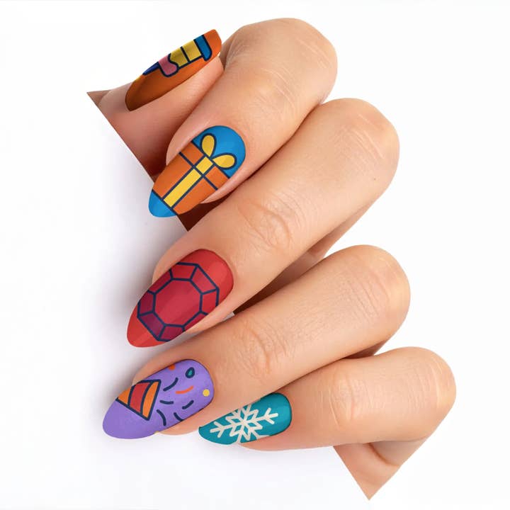 Garnet Glee Januari Födelsedagsfest Press-On Naglar för wholesale av FYNE BODY