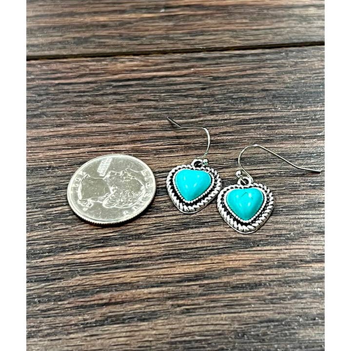 ISAC Trading Inc - Wholesale Dangle earrings - 724053, 10mm Heart Stone Earrings1