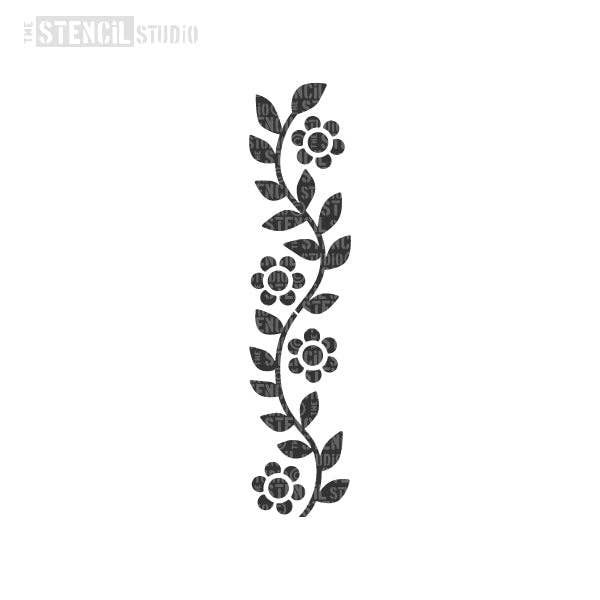 Lilliput Flower Border Stencil for wholesale by The Stencil Studio