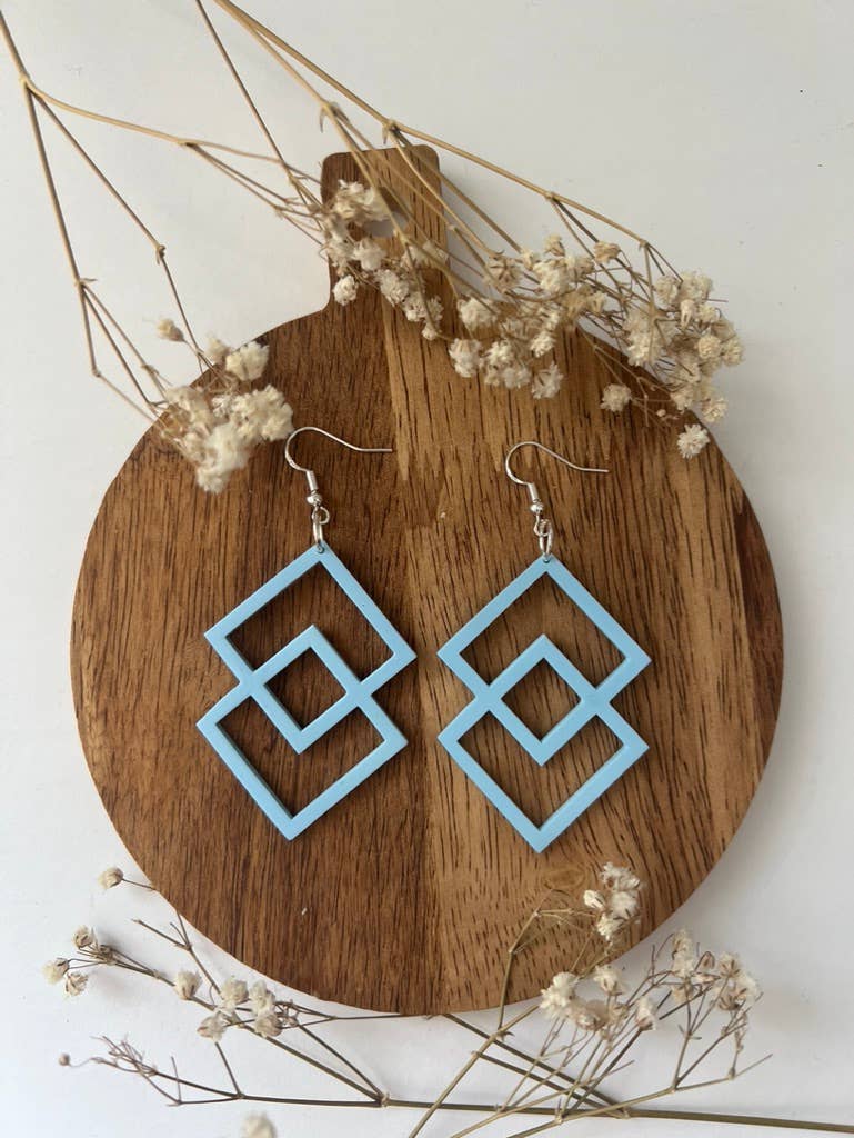 Elby Designs - Wholesale Dangle Earrings - Double Square Earrings5