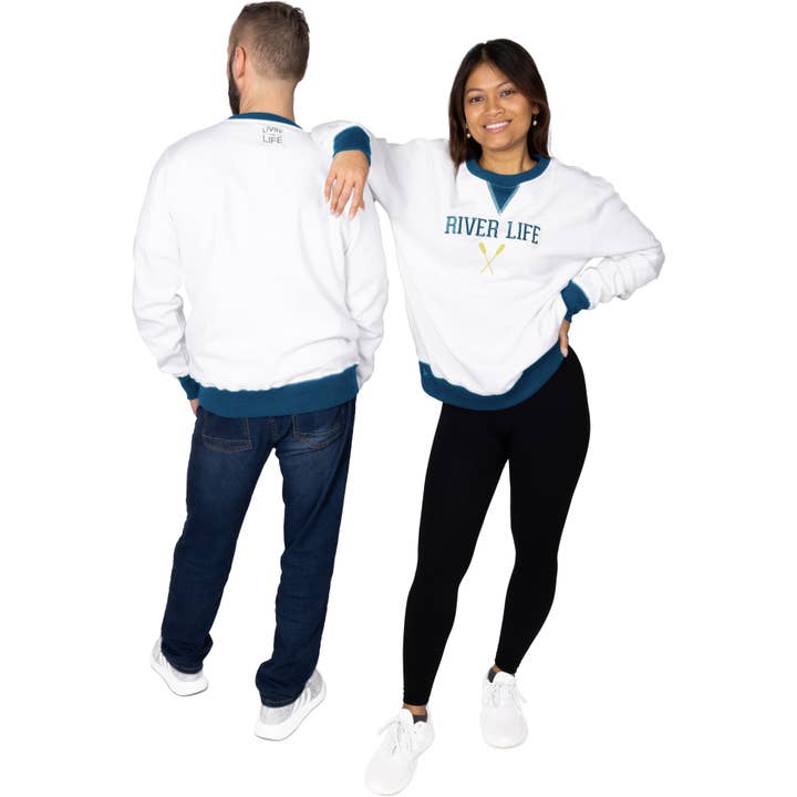 Pavilion - Wholesale Graphic Sweatshirt - Women's - River Life - 2XL White Unisex Crewneck Sweatshirt2