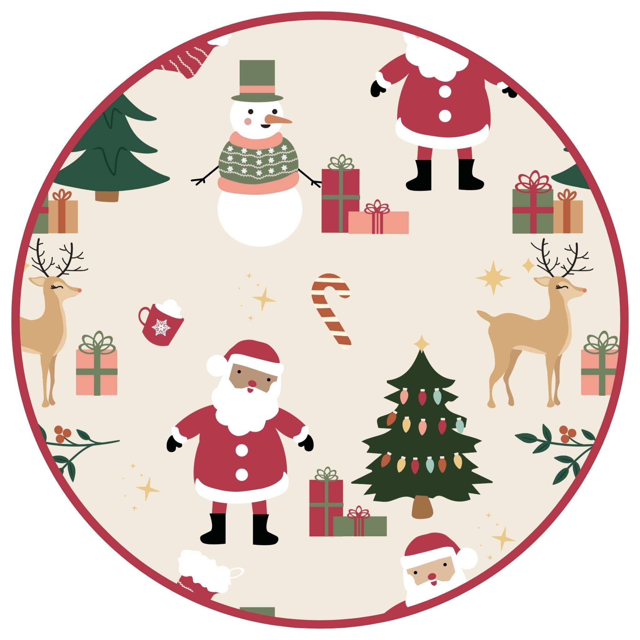 Rot/Multi Gemütliche Weihnachts-Bambus-Entspannte-Lounge-Pyjamahose für den Großhandel auf Faire5