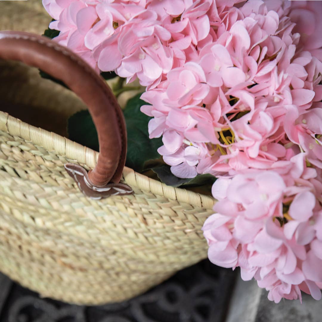 Willow Group - Wholesale Tote Bag - Women's - Oval Straw Tote w/ Leather Side Handles2