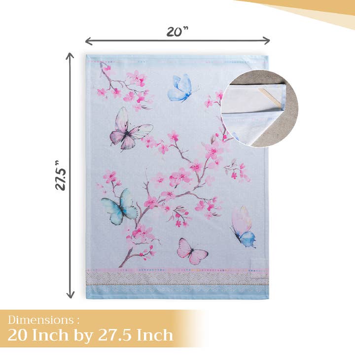 Maison d'Hermine - Design in Every Thread - Wholesale Tea Towel - Kitchen Towels 100% Cotton - Set of 3 - Blossoms In Spring3