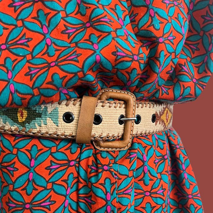 Intertwined: Handmade for Good - Wholesale Belt - Women's - Tan Handwoven Guatemalan Whip-Stitched Belt1