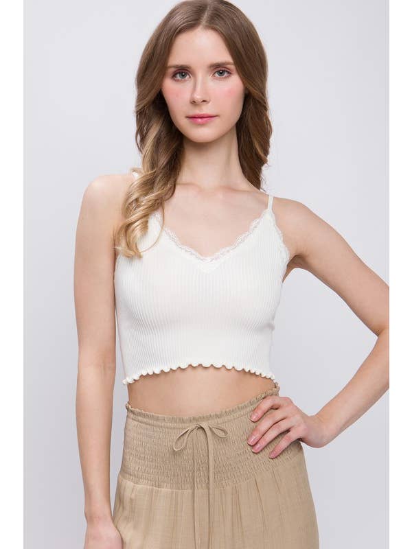 Vanilla Monkey - Wholesale Camisole - Women's - Seamless Laced Detail Camisole