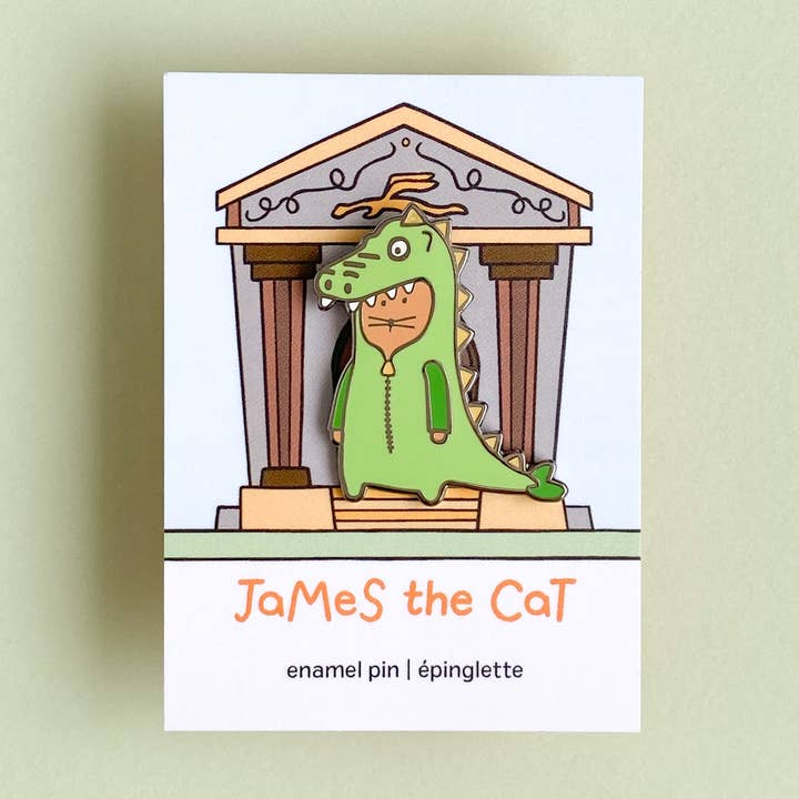 Le Dragoon - James Le Chat Joueur Nerd Épinglette en Émail pour la vente par James The Cat