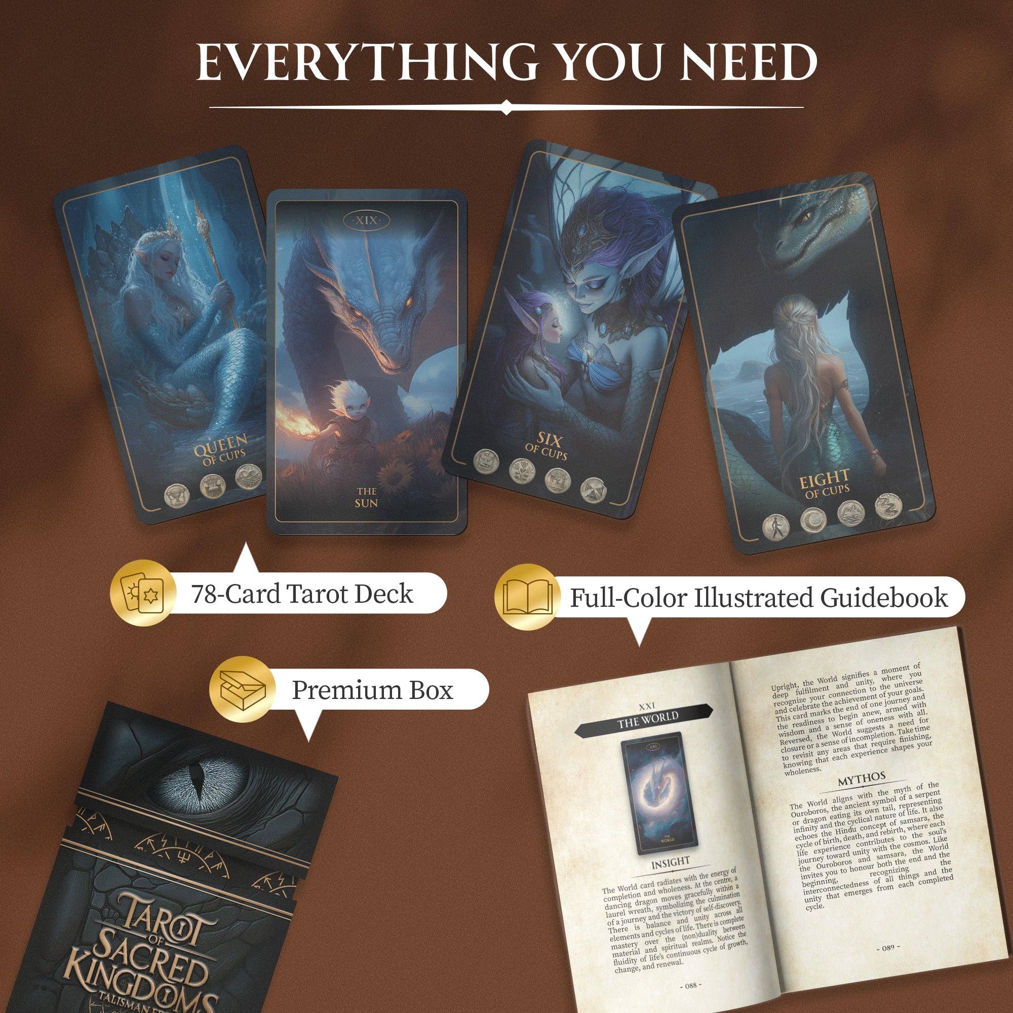 Earth Moon Magick - Wholesale Tarot Cards - TALISMAN Edition of Tarot of Sacred Kingdoms Deck & Guidebook12