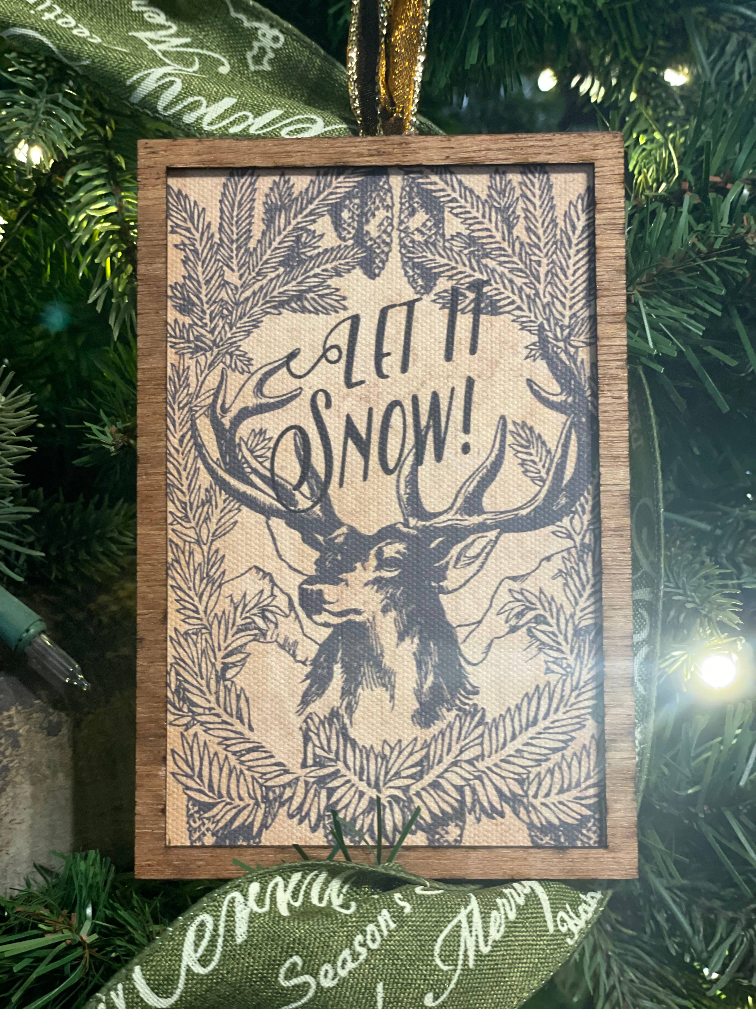 LAND OF COTTON - Wholesale Ornament Set - Christmas Deer Ornaments Set of 2 1