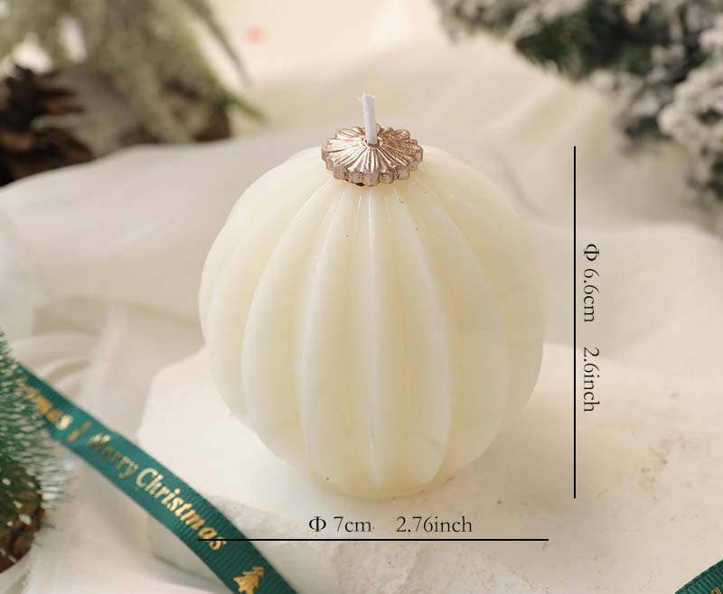 Candles Meta - Wholesale Novelty Candle - Christmas Pleated Ball Home Ambience Decor Scented Candle0