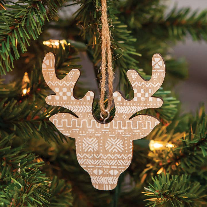 Bright Ideas - Wholesale Ornament - Nordic Rendier Wood Ornament1