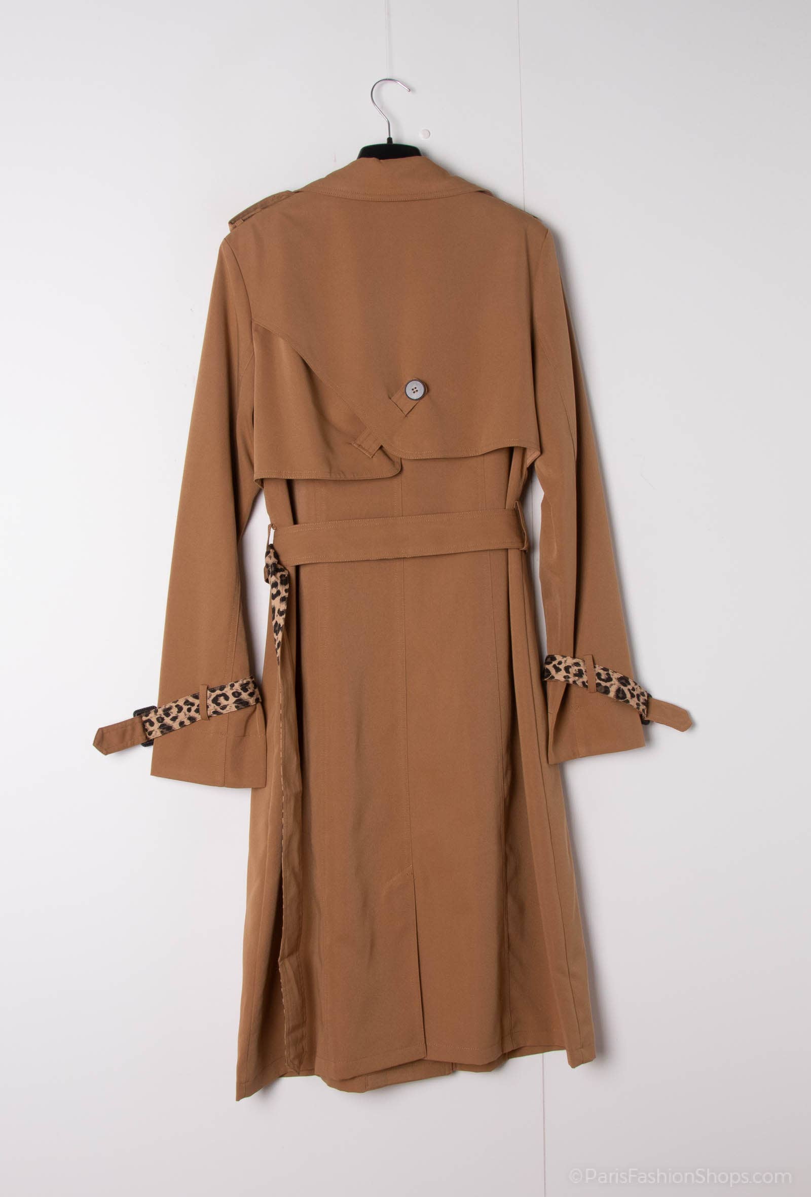 Afinity - Wholesale Trench Coat - Women's - Women's leopard trench A894-1 – elegant cut with belt4