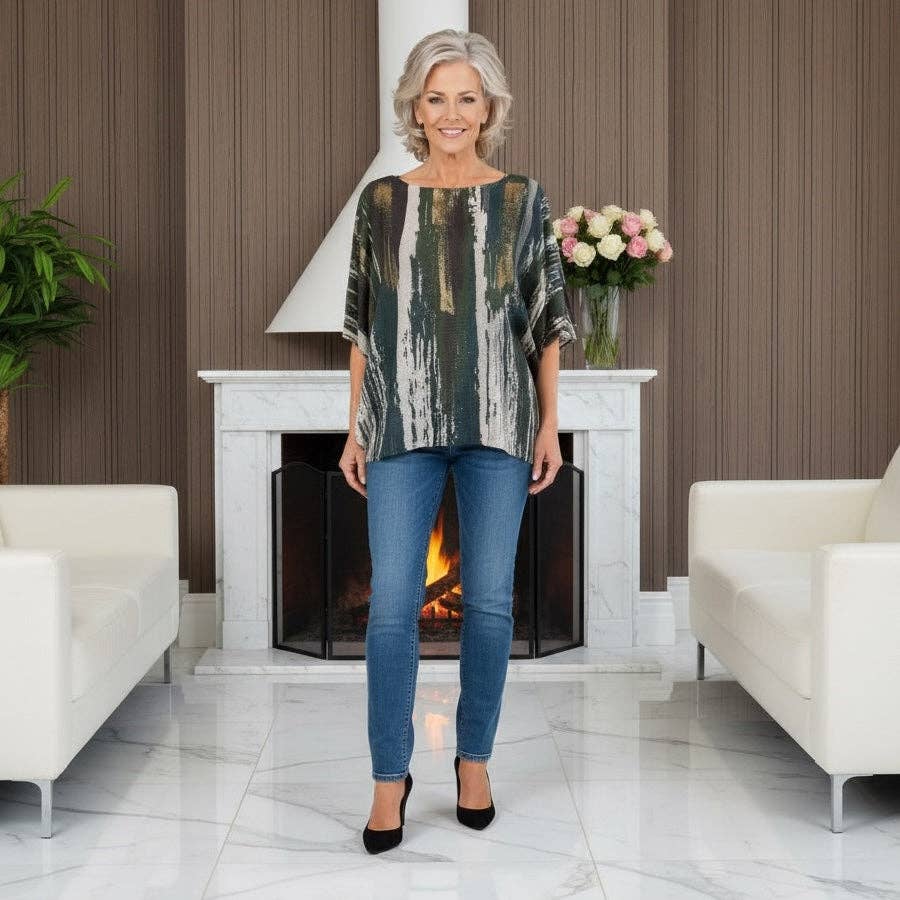 Grøn Guld Metallisk Abstrakt Mesh Strik for engroshandel på Faire8