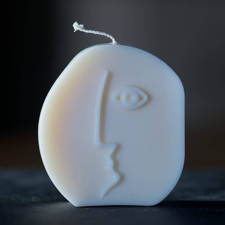 Bougie MOON - cire de soja pour la vente par Studio Firaora