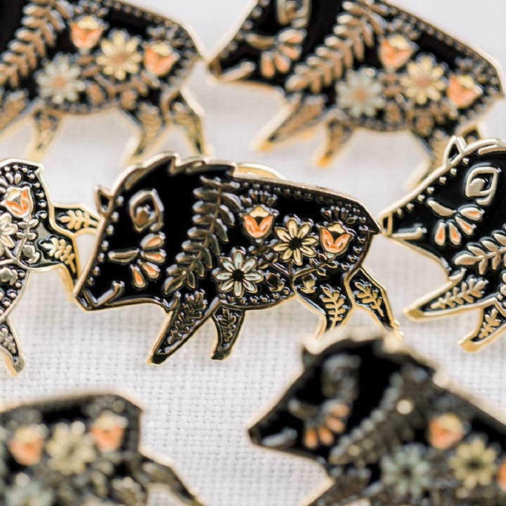 Javelina Enamel Pin for wholesale by Click Bloom