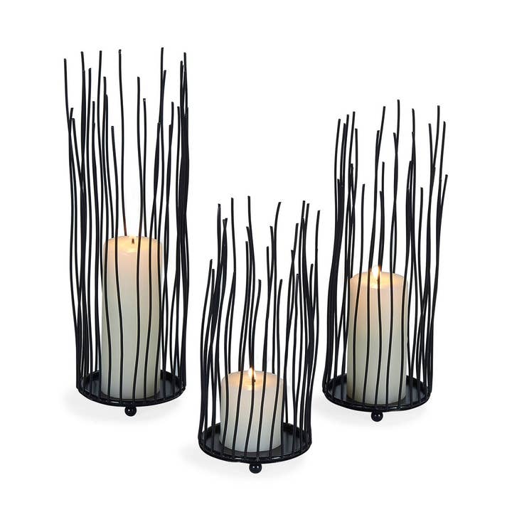 Danya B - Wholesale Candle Holder - Willow Iron Candleholder 3-piece Set