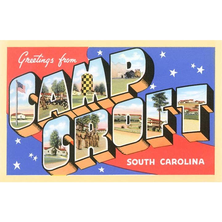 Greeting Card SC-166 Greetings from Camp Croft for wholesale by Found Image Press