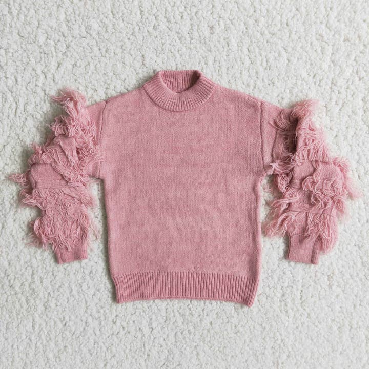 Pink tassels sweater for wholesale by Yawoo Garments