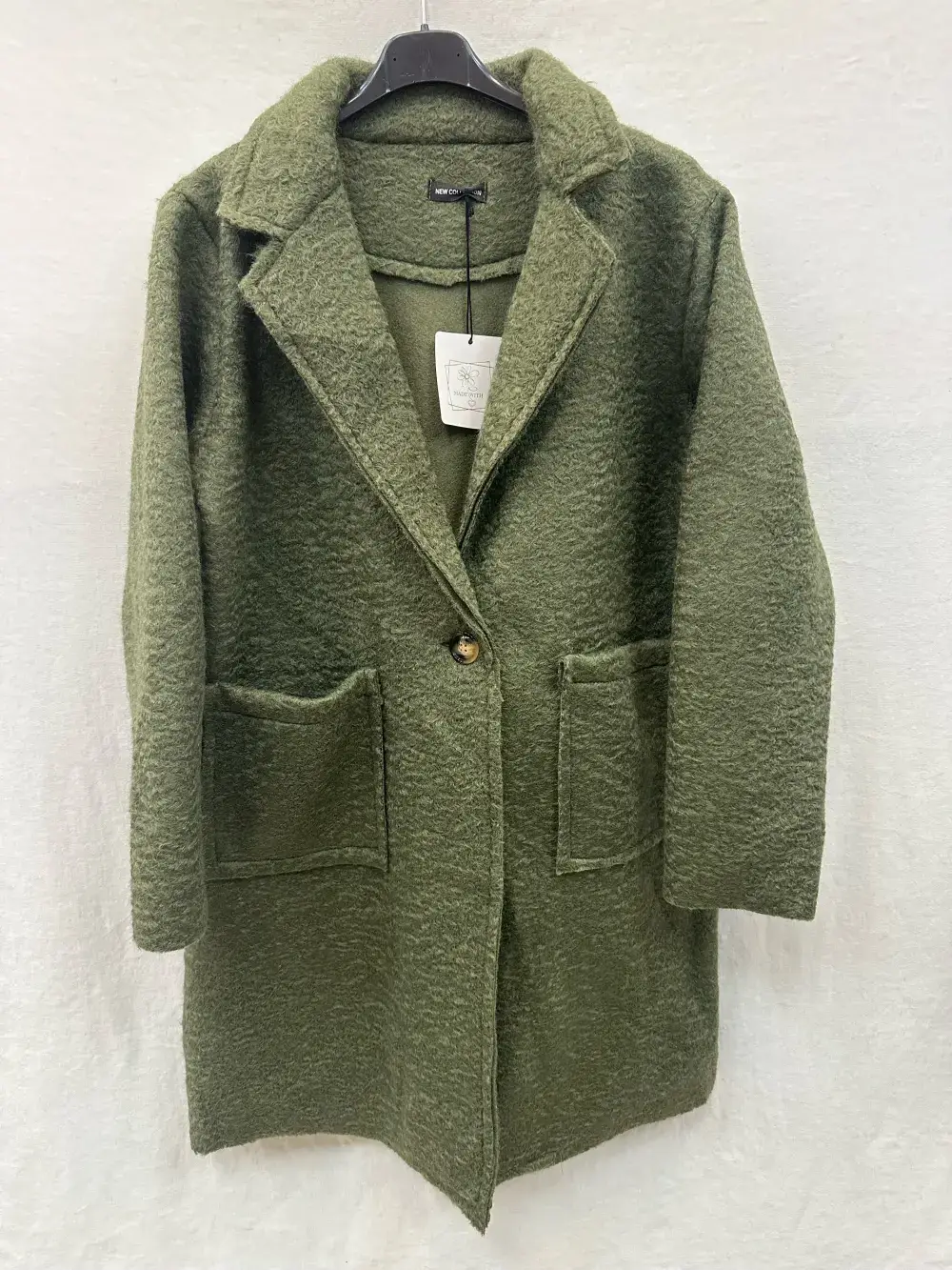 Mimi & Gogo - Wholesale Coat - Women's - Boucle Coats With Two Pockets @10641_MaBouclette1