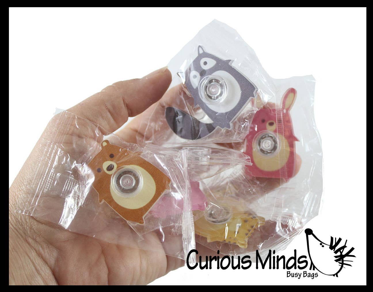 Curious Minds Toys - Vente Fidget/jouet anti-stress – enfant - 1 Mini toupie anti-stress adorable à thème animal - Fête mignonne0