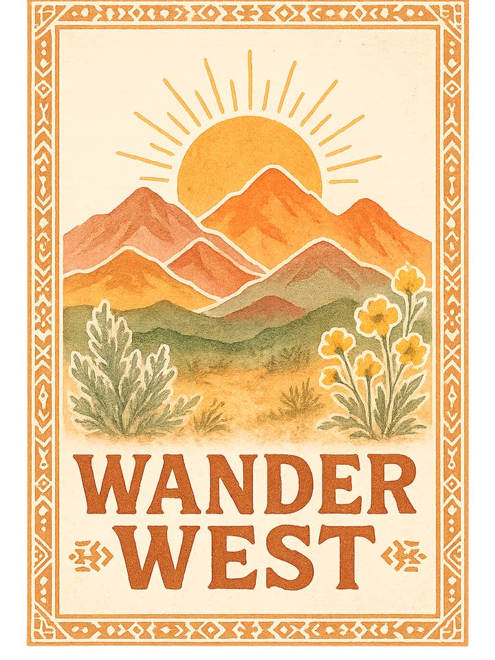 The Painted Sagebrush - Wholesale Shirt - Women's - Wander West – Adventure & Western Spirit Graphic Tshirt1